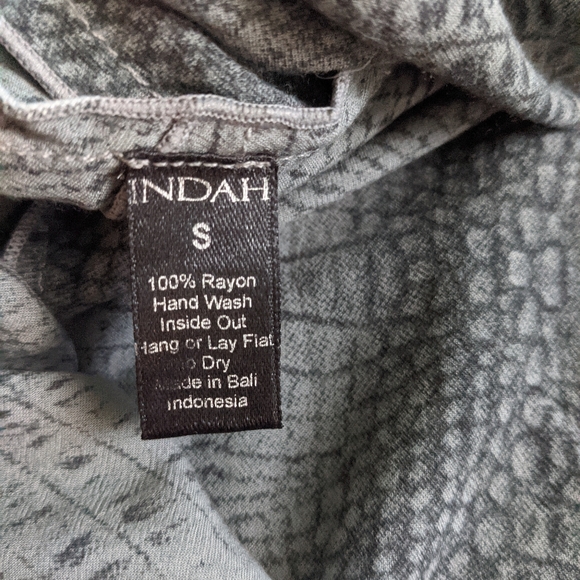 Indah Gray Crocodile Print Boho Maxi Dress - Picture 9 of 11
